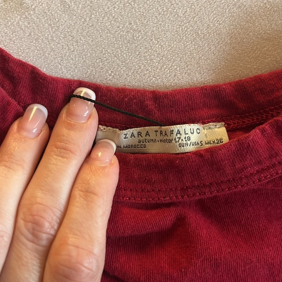 Zara Red Funny T Shirt - Picture 2 of 3